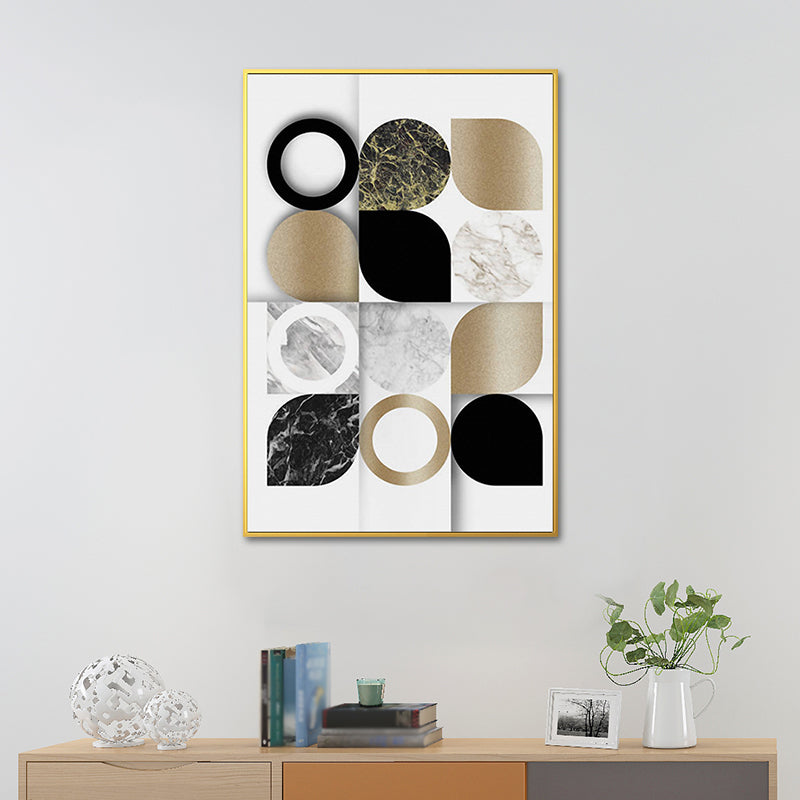 Brehn | Blattformen Marmor Leinwanddruck Nordic Stil Texturiertes Wandkunst für Wohnzimmer