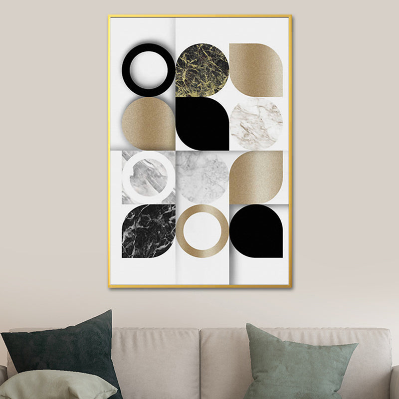 Brehn | Blattformen Marmor Leinwanddruck Nordic Stil Texturiertes Wandkunst für Wohnzimmer