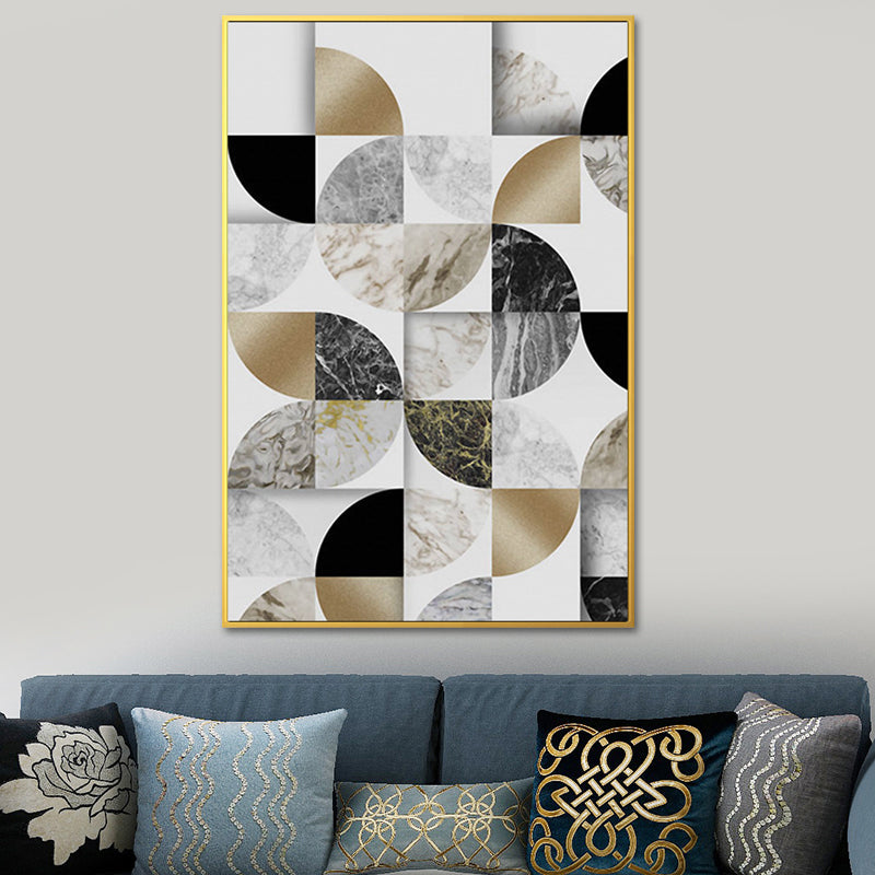 Brehn | Blattformen Marmor Leinwanddruck Nordic Stil Texturiertes Wandkunst für Wohnzimmer