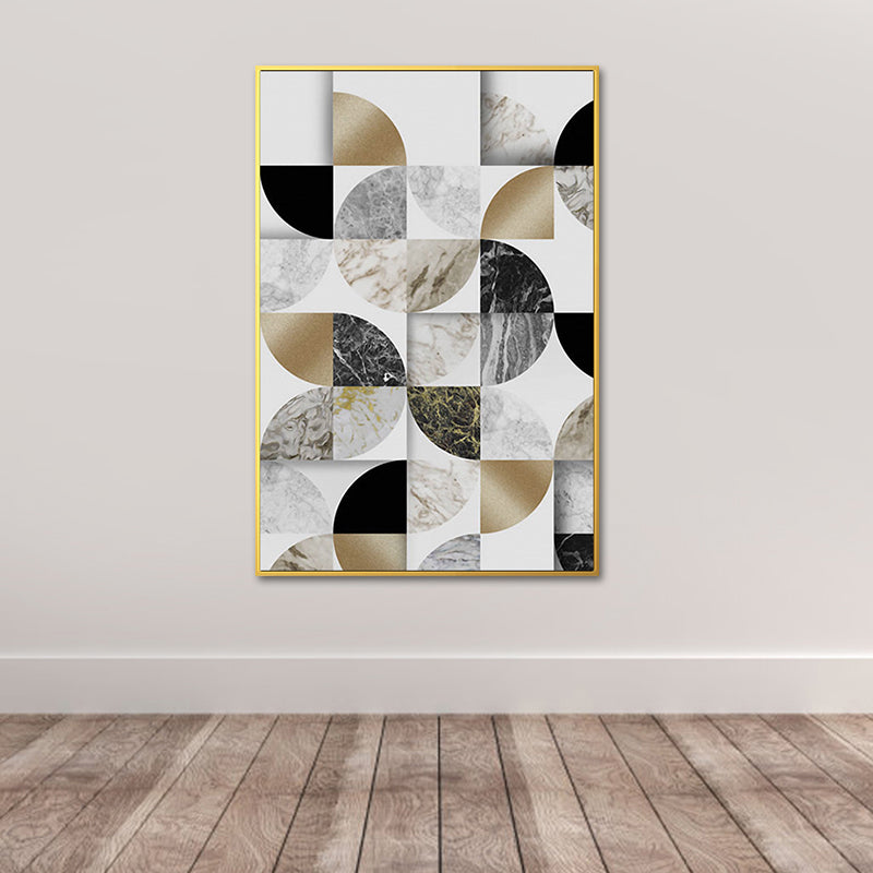 Brehn | Blattformen Marmor Leinwanddruck Nordic Stil Texturiertes Wandkunst für Wohnzimmer