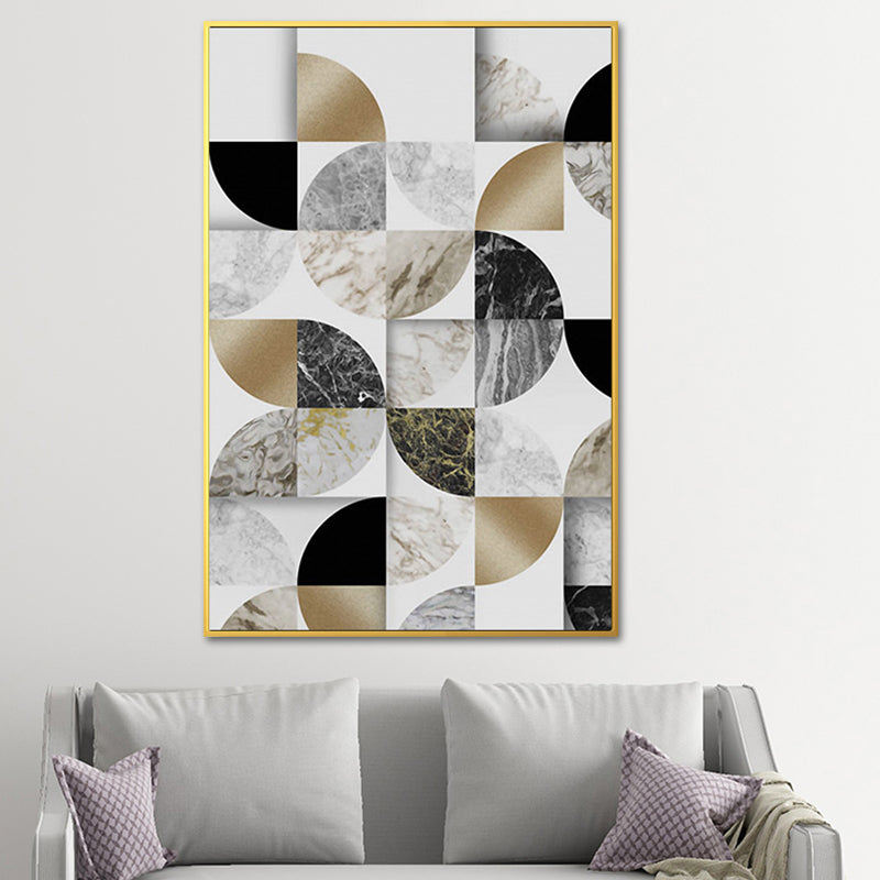 Brehn | Blattformen Marmor Leinwanddruck Nordic Stil Texturiertes Wandkunst für Wohnzimmer