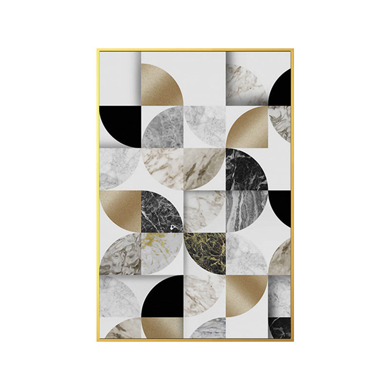 Brehn | Blattformen Marmor Leinwanddruck Nordic Stil Texturiertes Wandkunst für Wohnzimmer