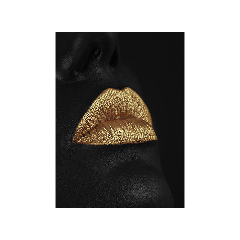 Brehn | Gold Glam Canvas Wandkunst Fotografien Frauen Gesichtsmalerei Wanddekoration für Wohnzimmer
