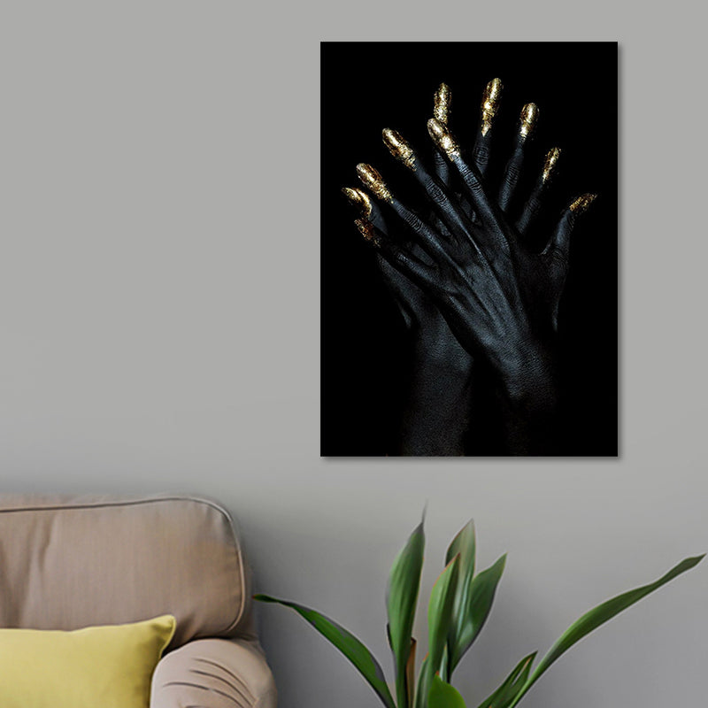 Brehn | Gold Glam Canvas Wandkunst Fotografien Frauen Gesichtsmalerei Wanddekoration für Wohnzimmer