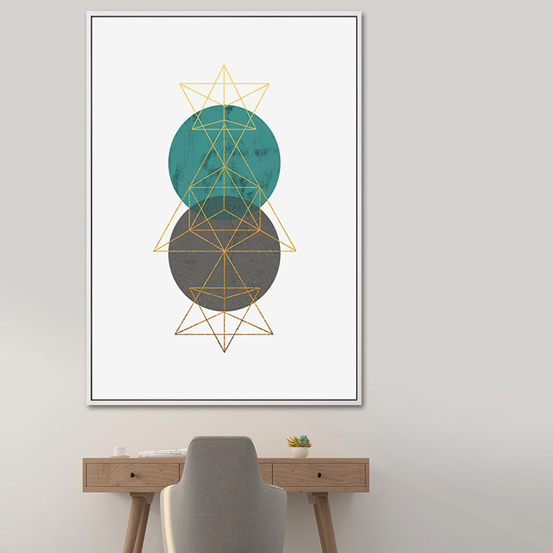 Brehn | Nordic Geometrische Formen Wanddekoration Leinwand Texturiert Pastellfarbe Kunstdruck für Schlafzimmer