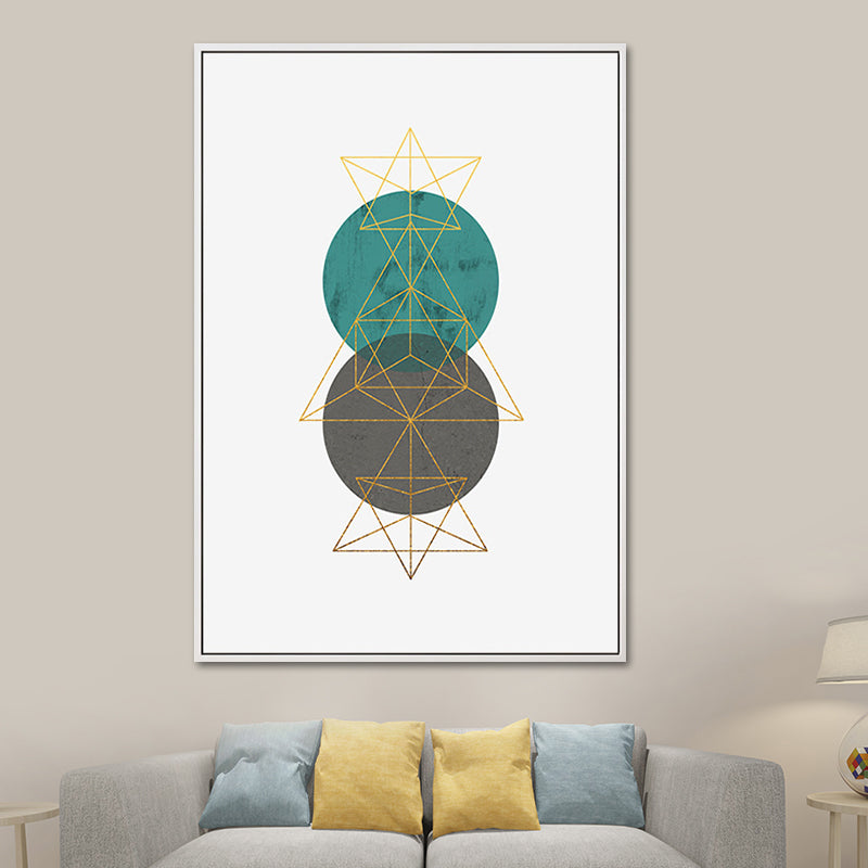 Brehn | Nordic Geometrische Formen Wanddekoration Leinwand Texturiert Pastellfarbe Kunstdruck für Schlafzimmer