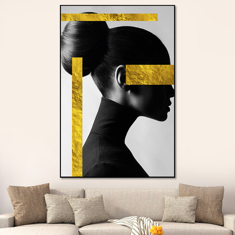 Brehn | Texturiertes Frauenfiguren-Kunstdruck-Canvas Modern Stilvolle Wanddekoration für Zuhause