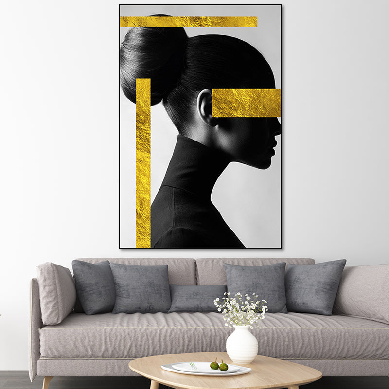 Brehn | Texturiertes Frauenfiguren-Kunstdruck-Canvas Modern Stilvolle Wanddekoration für Zuhause