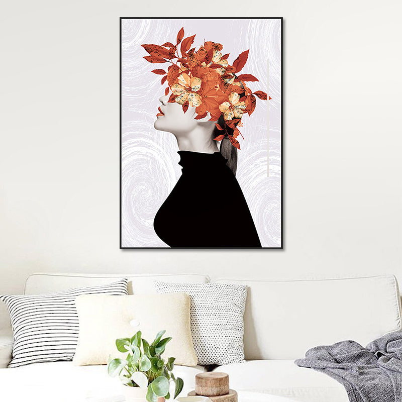 Brehn | Elegante Frauen Druck Leinwand Wandkunst für das Mädchenzimmer, Pastellfarbe, strukturierte Gestaltung
