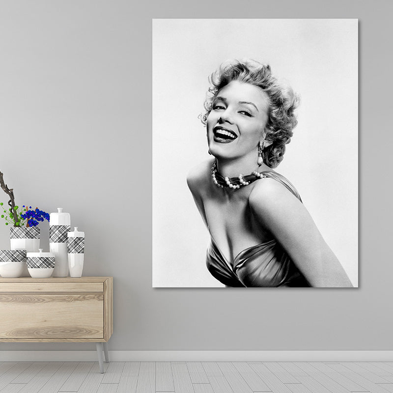 Brehn | Foto Druck Marilyn Monroe Leinwand Retro Klassisch Superstar Wandkunst in Schwarz und Weiß