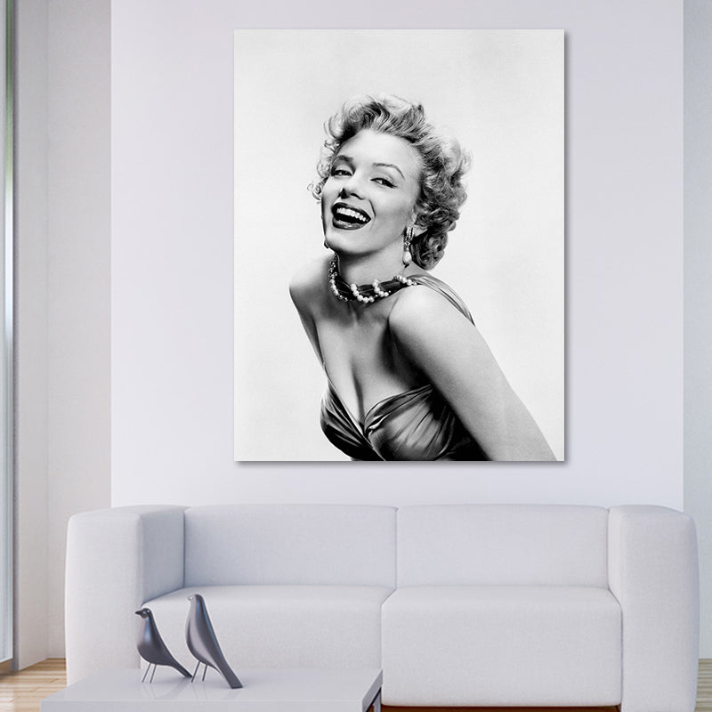 Brehn | Foto Druck Marilyn Monroe Leinwand Retro Klassisch Superstar Wandkunst in Schwarz und Weiß