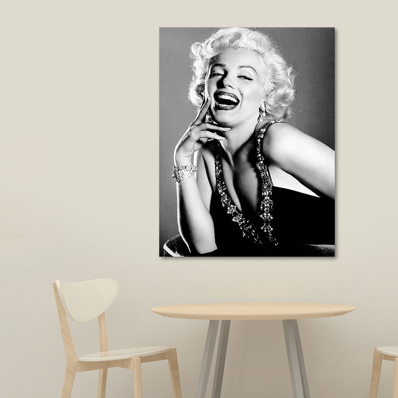 Brehn | Foto Druck Marilyn Monroe Leinwand Retro Klassisch Superstar Wandkunst in Schwarz und Weiß