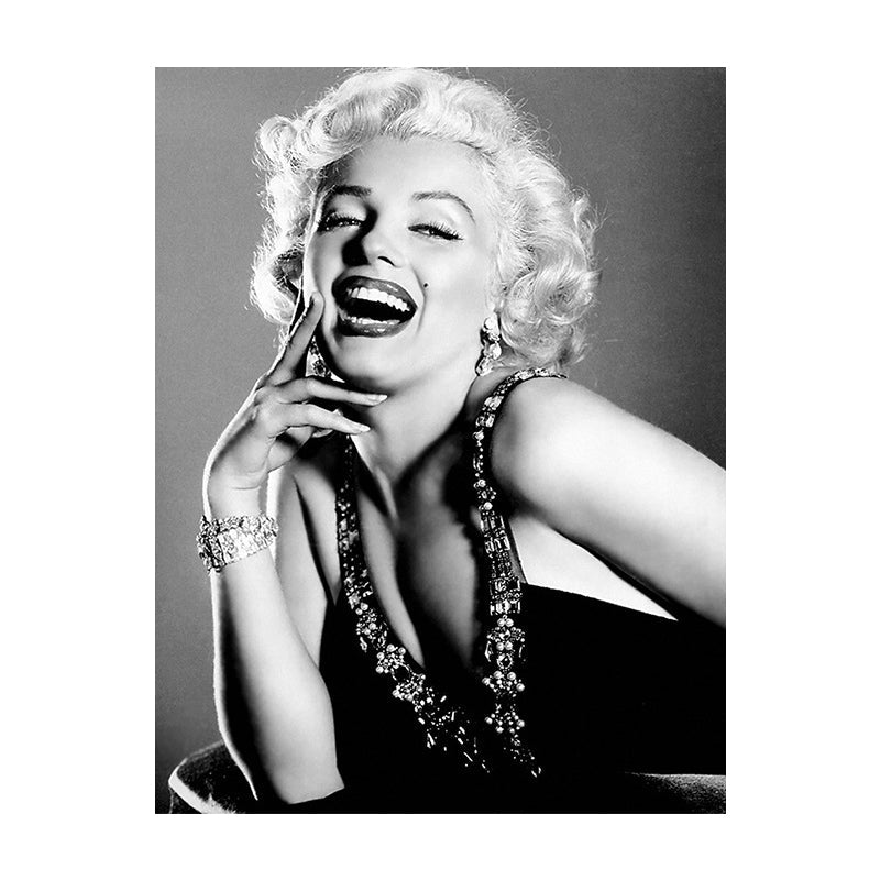 Brehn | Foto Druck Marilyn Monroe Leinwand Retro Klassisch Superstar Wandkunst in Schwarz und Weiß