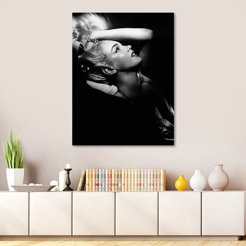 Brehn | Foto Druck Marilyn Monroe Leinwand Retro Klassisch Superstar Wandkunst in Schwarz und Weiß