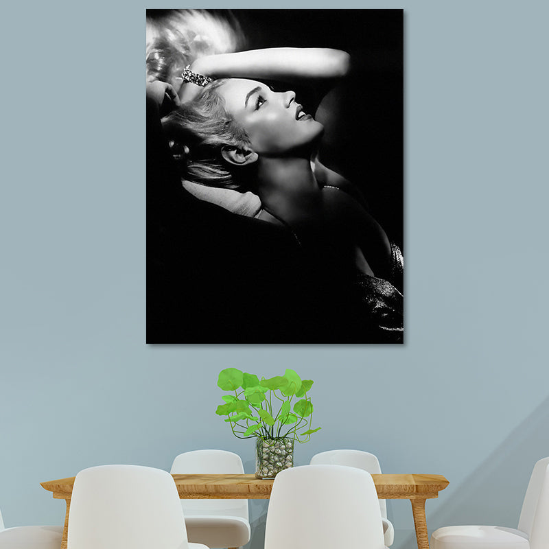 Brehn | Foto Druck Marilyn Monroe Leinwand Retro Klassisch Superstar Wandkunst in Schwarz und Weiß