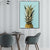 Brehn | Nordic Photography Ananas Wandkunst Wohnzimmer Leinwanddruck in Grün auf Blau