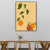 Brehn | Orange und Blatt Wandkunst Texturiertes Nordic Wohnzimmer Leinwanddruck in Pastellfarbe