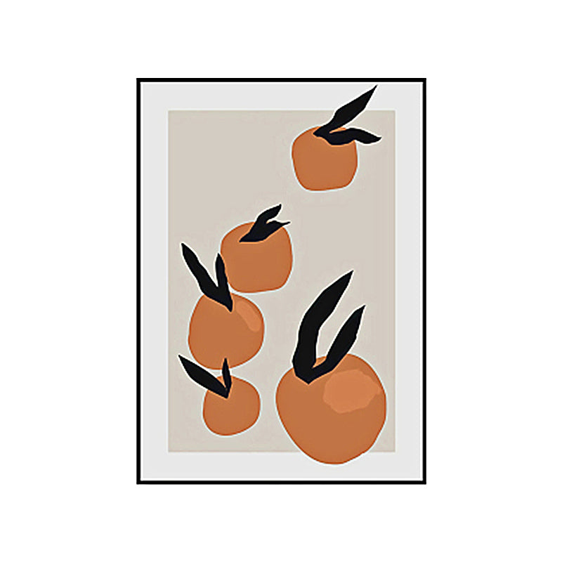 Brehn | Tangerine Wanddekoration Orange Leinwandkunstdruck Texturiert für das Wohnzimmer, Mehrere Größen Verfügbar