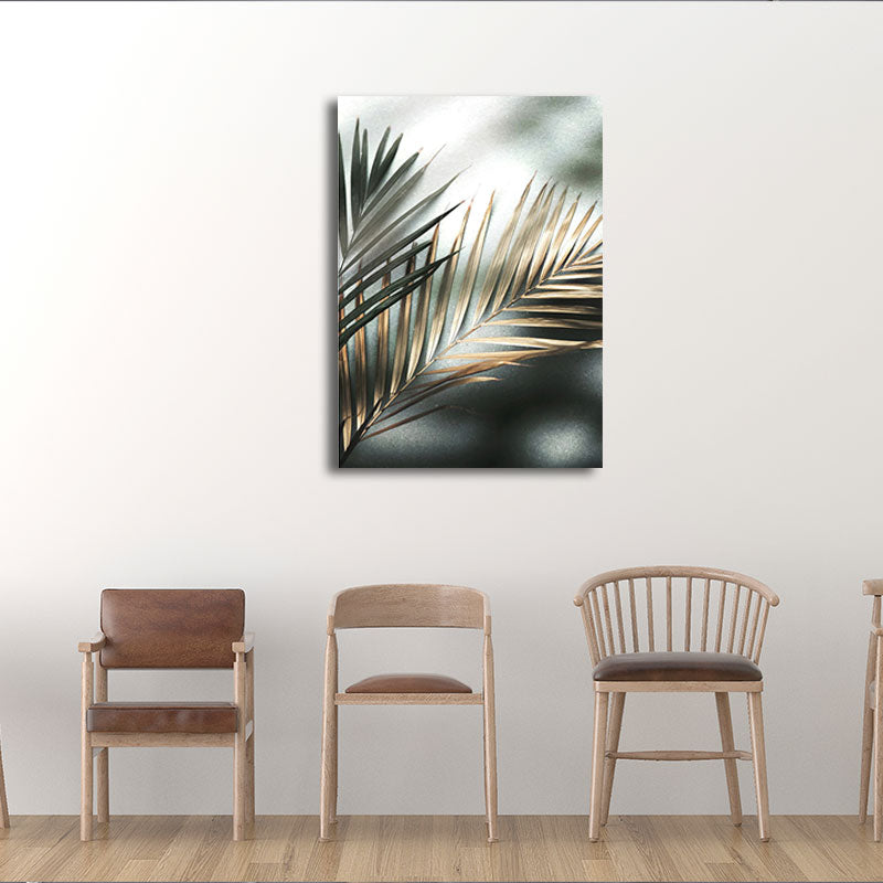 Brehn | Nordic Style Leinwand Wandkunst Pastellfarbe Areca Palme Blatt Druck Wanddekoration für Raum