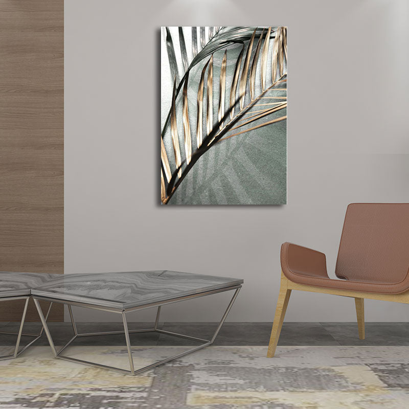 Brehn | Nordic Style Leinwand Wandkunst Pastellfarbe Areca Palme Blatt Druck Wanddekoration für Raum