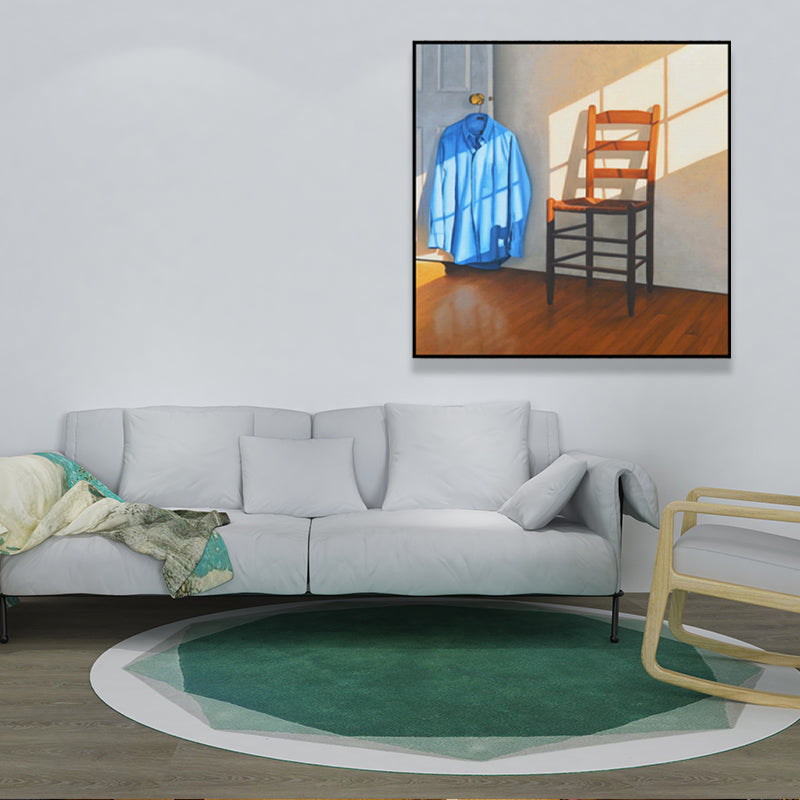 Brehn | Dunkle Farbe Holz Möbel Leinwand Nordisch Texturiert Quadratische Wanddekoration für Restaurant