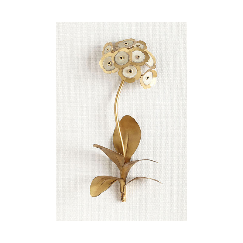 Brehn | Gold Blossom Kunstdruck Blume Nordischer Stil Texturierte Oberfläche Leinwand für Mädchen Schlafzimmer