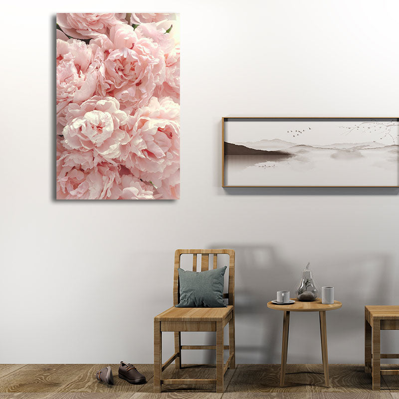 Brehn | Blumen Leinwand Wandkunst Texturiert Nordisch Mädchen Schlafzimmer Wanddekoration in sanften Farben