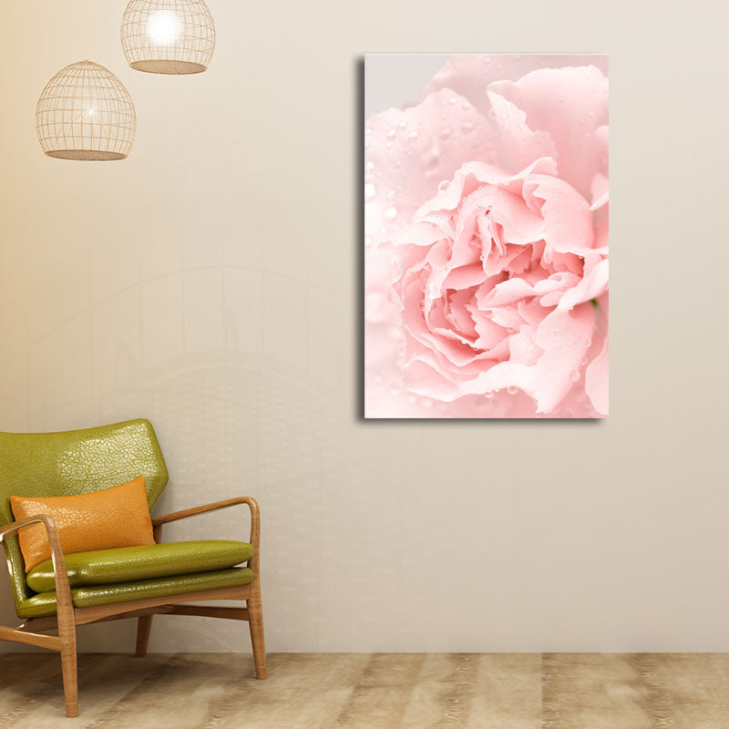 Brehn | Blumen Leinwand Wandkunst Texturiert Nordisch Mädchen Schlafzimmer Wanddekoration in sanften Farben