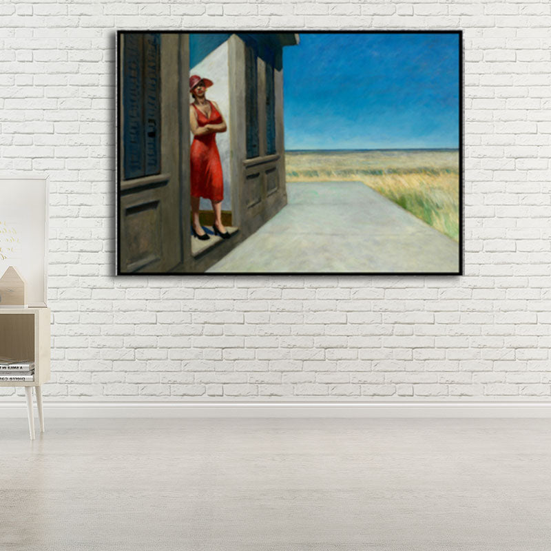 Brehn | Carolina Morning Leinwand Wandkunst Traditionelles Texturiertes Gemälde in Rot für das Schlafzimmer