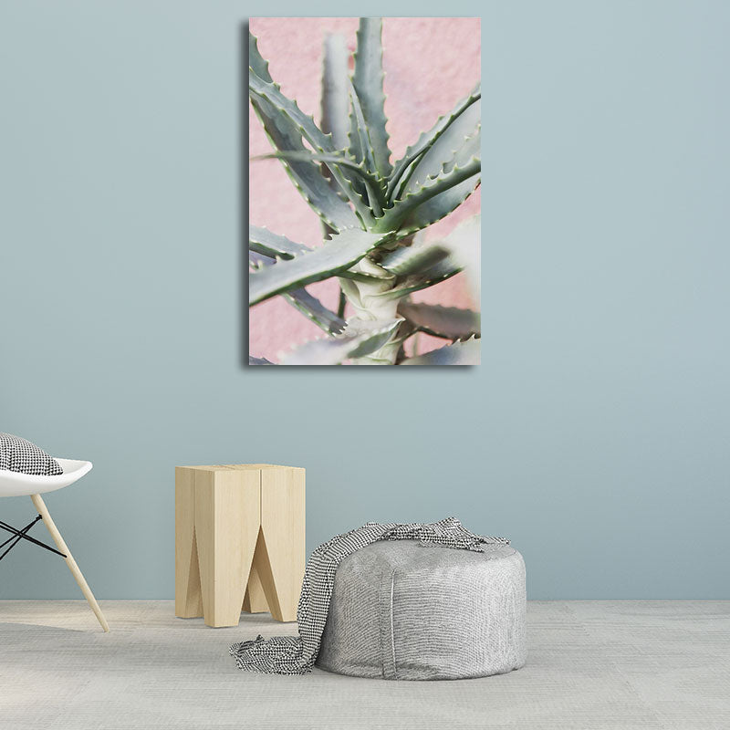 Brehn | Botanische Wandkunst Nordic Texturiertes Wohnzimmer Leinwanddruck in Hellfarbe