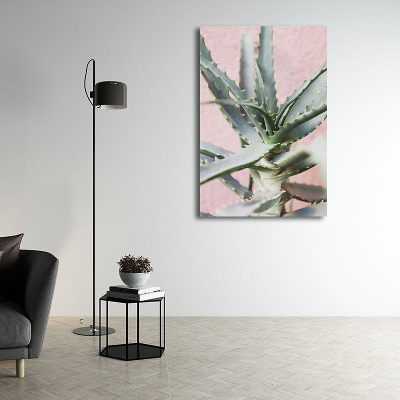 Brehn | Botanische Wandkunst Nordic Texturiertes Wohnzimmer Leinwanddruck in Hellfarbe