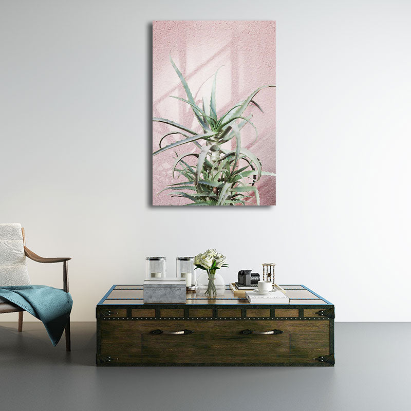 Brehn | Botanische Wandkunst Nordic Texturiertes Wohnzimmer Leinwanddruck in Hellfarbe