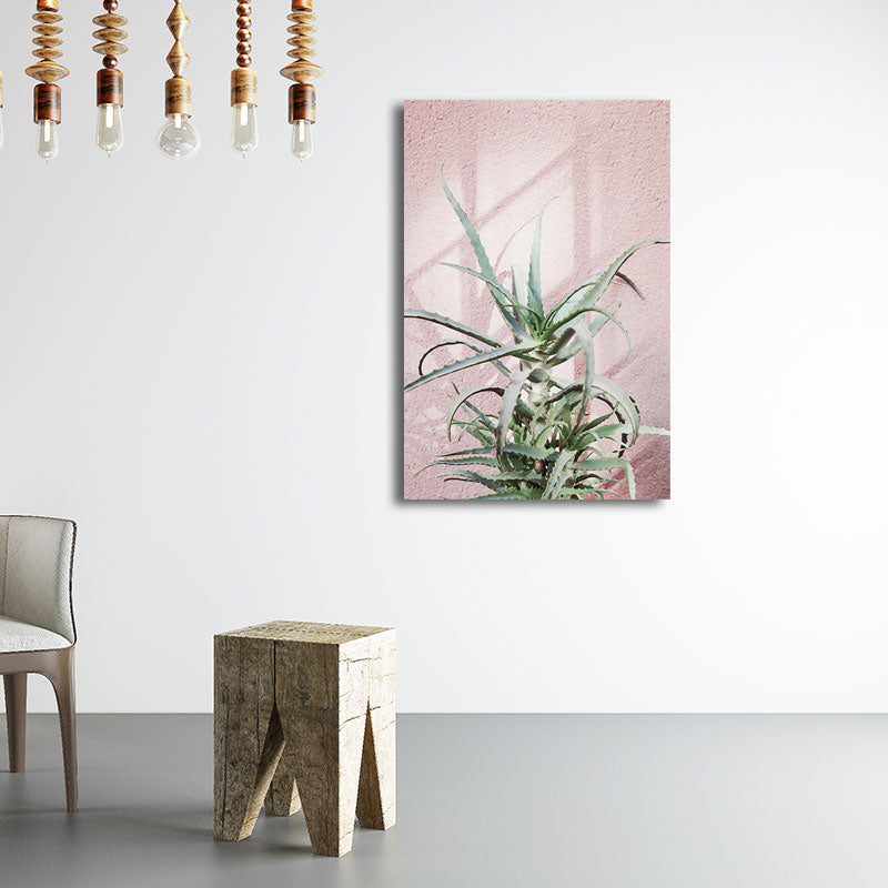 Brehn | Botanische Wandkunst Nordic Texturiertes Wohnzimmer Leinwanddruck in Hellfarbe