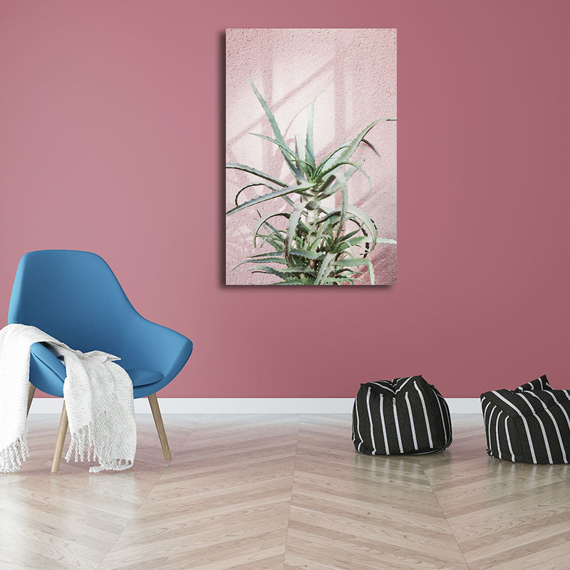 Brehn | Botanische Wandkunst Nordic Texturiertes Wohnzimmer Leinwanddruck in Hellfarbe