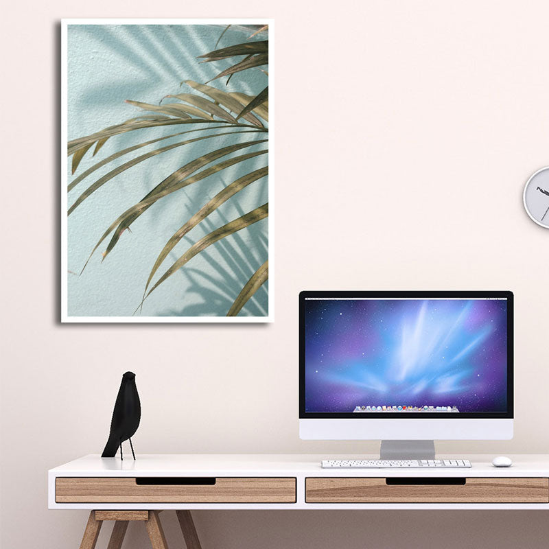 Brehn | Nordic Plant Wall Decor Leinwand Texturiert Weiche Farbe Wandkunst Druck für das Mädchenzimmer