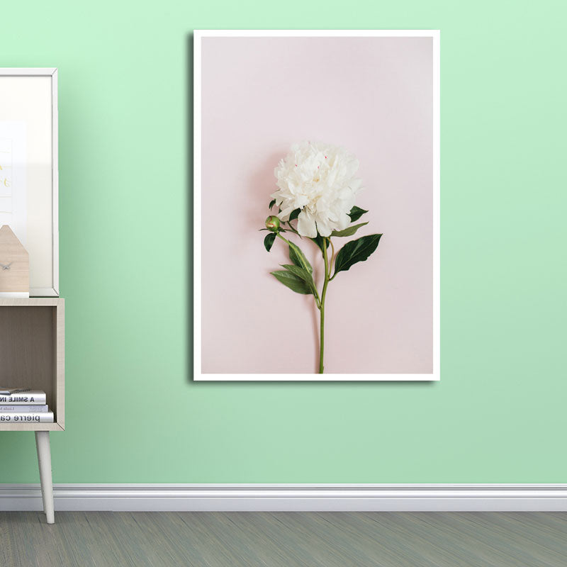 Brehn | Nordic Plant Wall Decor Leinwand Texturiert Weiche Farbe Wandkunst Druck für das Mädchenzimmer