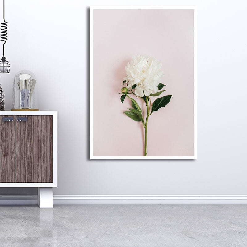 Brehn | Nordic Plant Wall Decor Leinwand Texturiert Weiche Farbe Wandkunst Druck für das Mädchenzimmer