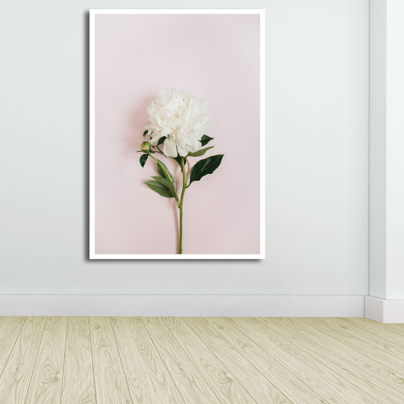 Brehn | Nordic Plant Wall Decor Leinwand Texturiert Weiche Farbe Wandkunst Druck für das Mädchenzimmer