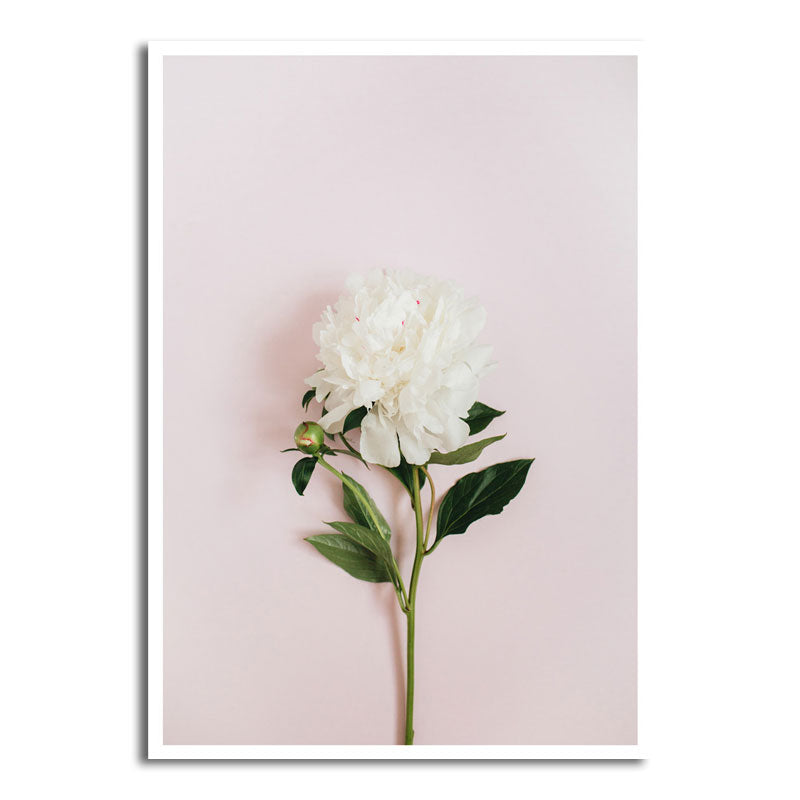 Brehn | Nordic Plant Wall Decor Leinwand Texturiert Weiche Farbe Wandkunst Druck für das Mädchenzimmer