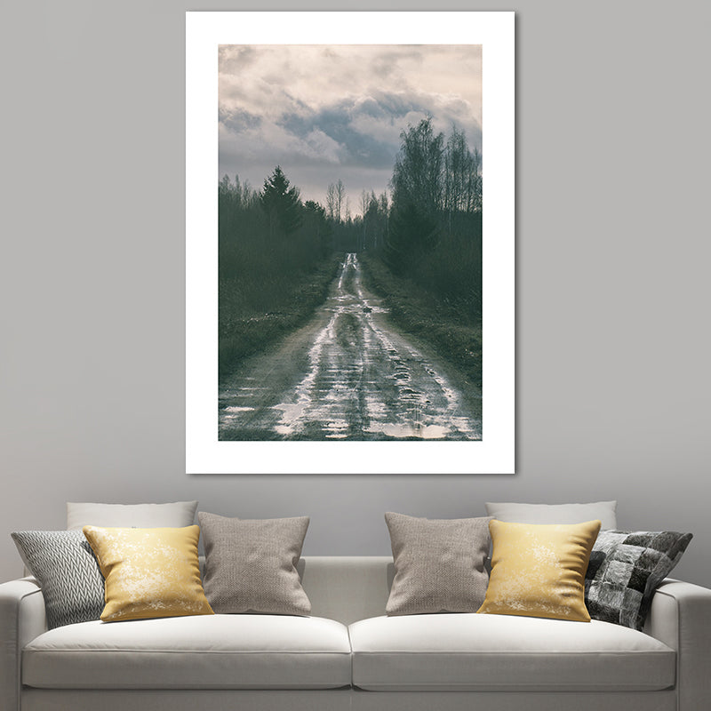 Brehn | Natur Landschaft Berg Wanddekor Modernismus Texturierte Leinwand Wandkunst für das Wohnzimmer