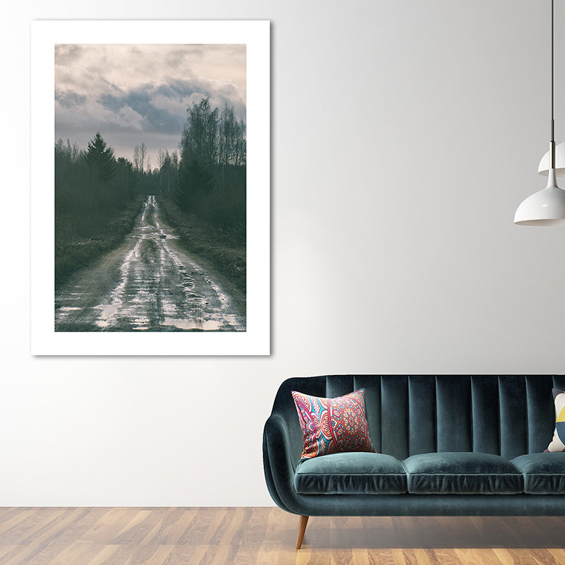 Brehn | Natur Landschaft Berg Wanddekor Modernismus Texturierte Leinwand Wandkunst für das Wohnzimmer