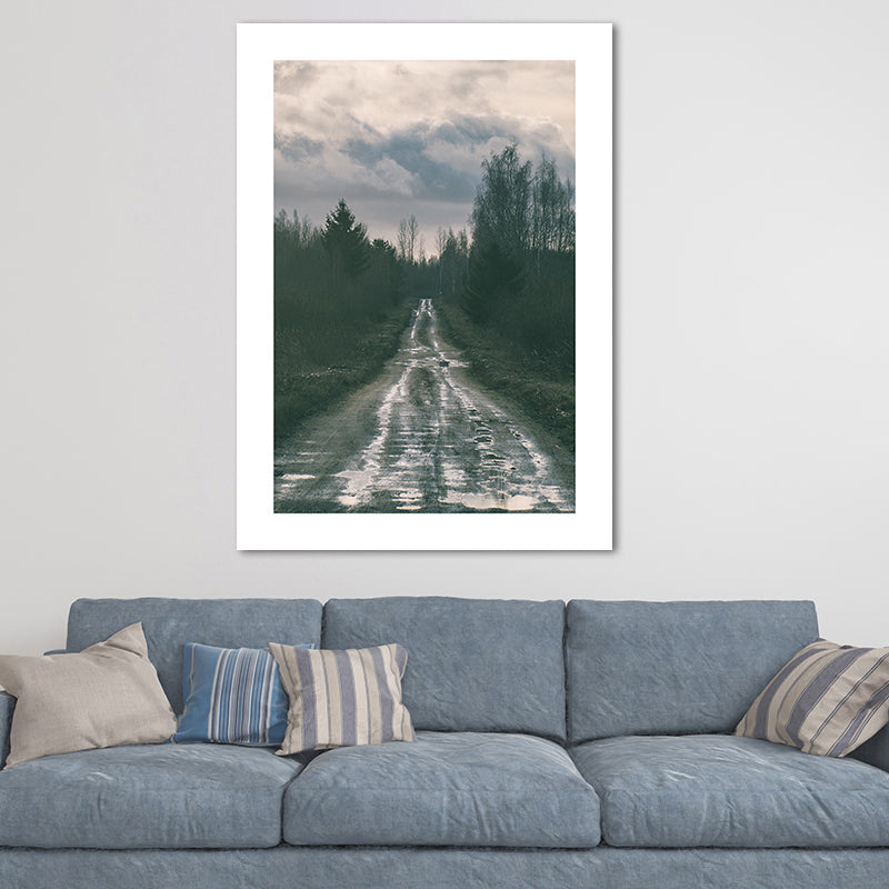 Brehn | Natur Landschaft Berg Wanddekor Modernismus Texturierte Leinwand Wandkunst für das Wohnzimmer