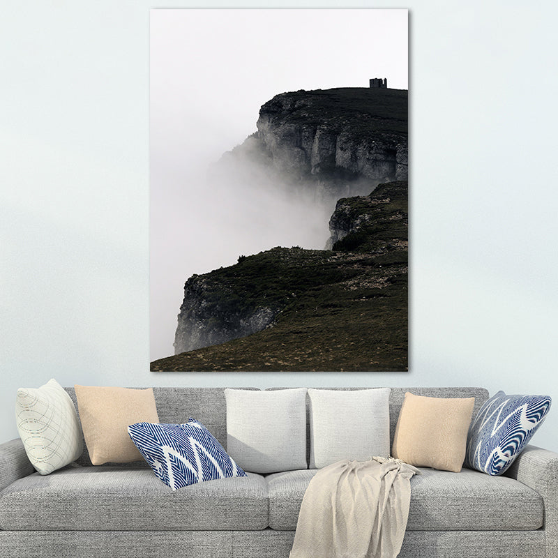 Brehn | Natur Landschaft Berg Wanddekor Modernismus Texturierte Leinwand Wandkunst für das Wohnzimmer