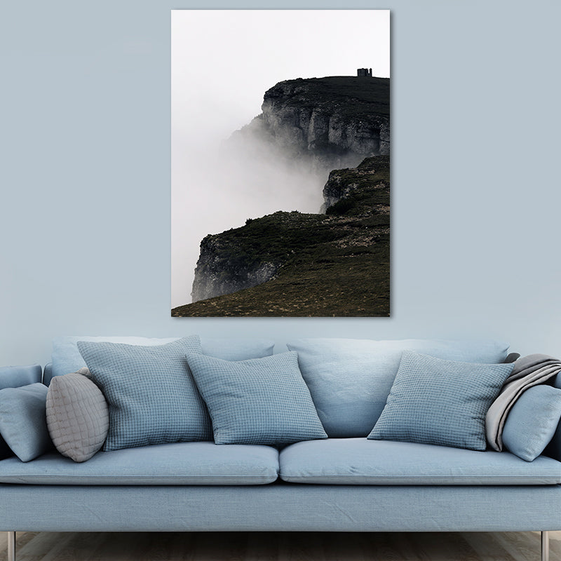 Brehn | Natur Landschaft Berg Wanddekor Modernismus Texturierte Leinwand Wandkunst für das Wohnzimmer