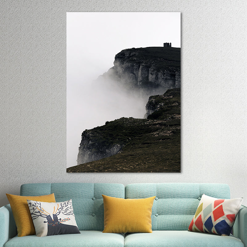 Brehn | Natur Landschaft Berg Wanddekor Modernismus Texturierte Leinwand Wandkunst für das Wohnzimmer