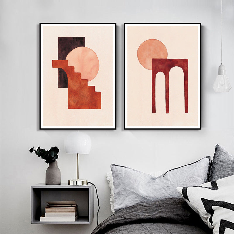 Brehn | Abstrakte Leinwandkunst Skandinavische Texturierte Wohnzimmer Wanddekoration (Mehrere Größen erhältlich)