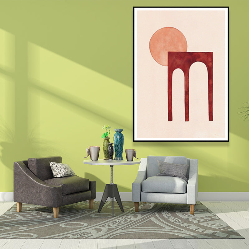 Brehn | Abstrakte Leinwandkunst Skandinavische Texturierte Wohnzimmer Wanddekoration (Mehrere Größen erhältlich)