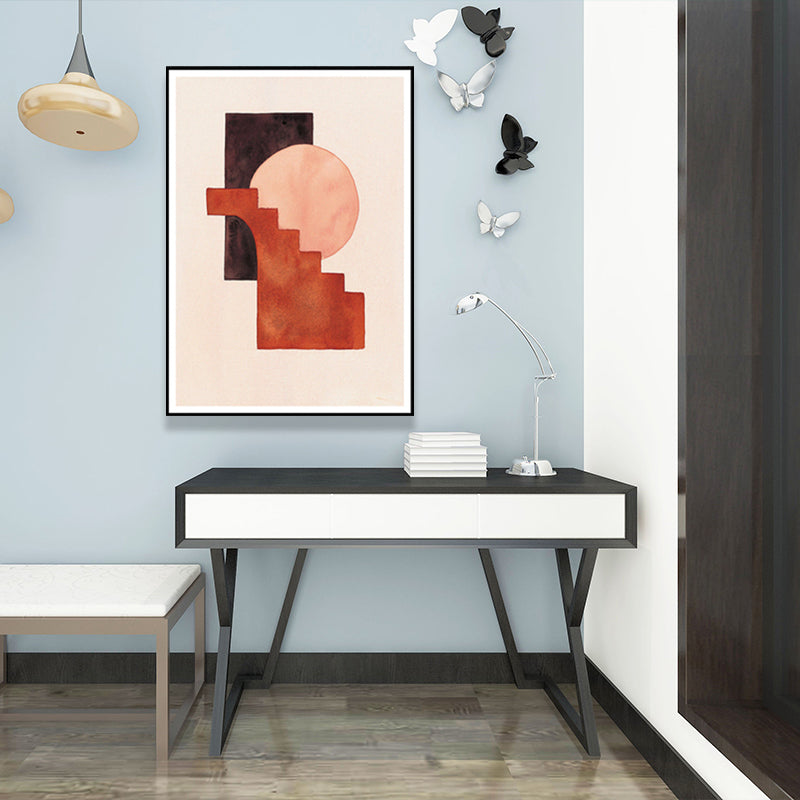 Brehn | Abstrakte Leinwandkunst Skandinavische Texturierte Wohnzimmer Wanddekoration (Mehrere Größen erhältlich)
