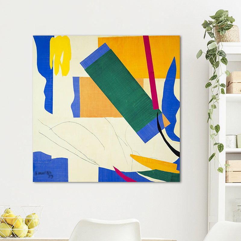 Brehn | Leinwandgrün Kunstdruck Fauvismus Henri Matisse Abstrakte Malerei Wanddekoration für das Zimmer