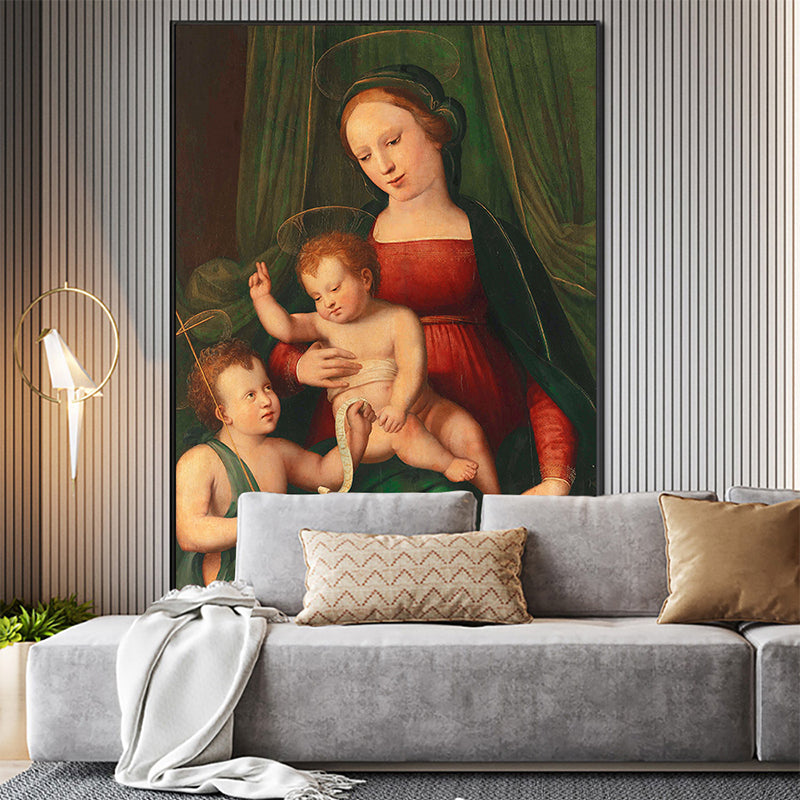 Brehn | Global Inspirierte Christliche Heiligenmalerei Dunkle Farbe Religion Wandkunst für Zuhause